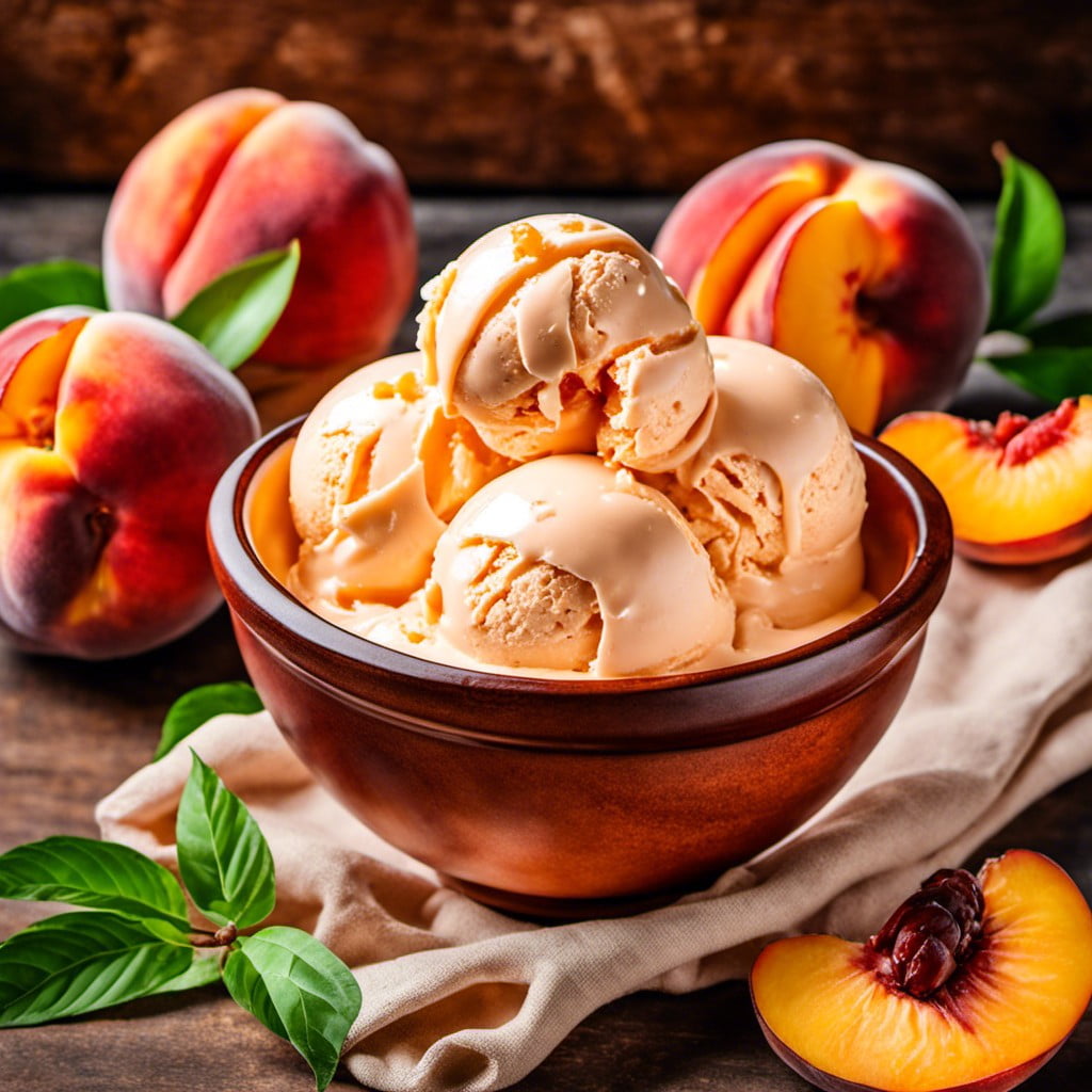 peach ice cream