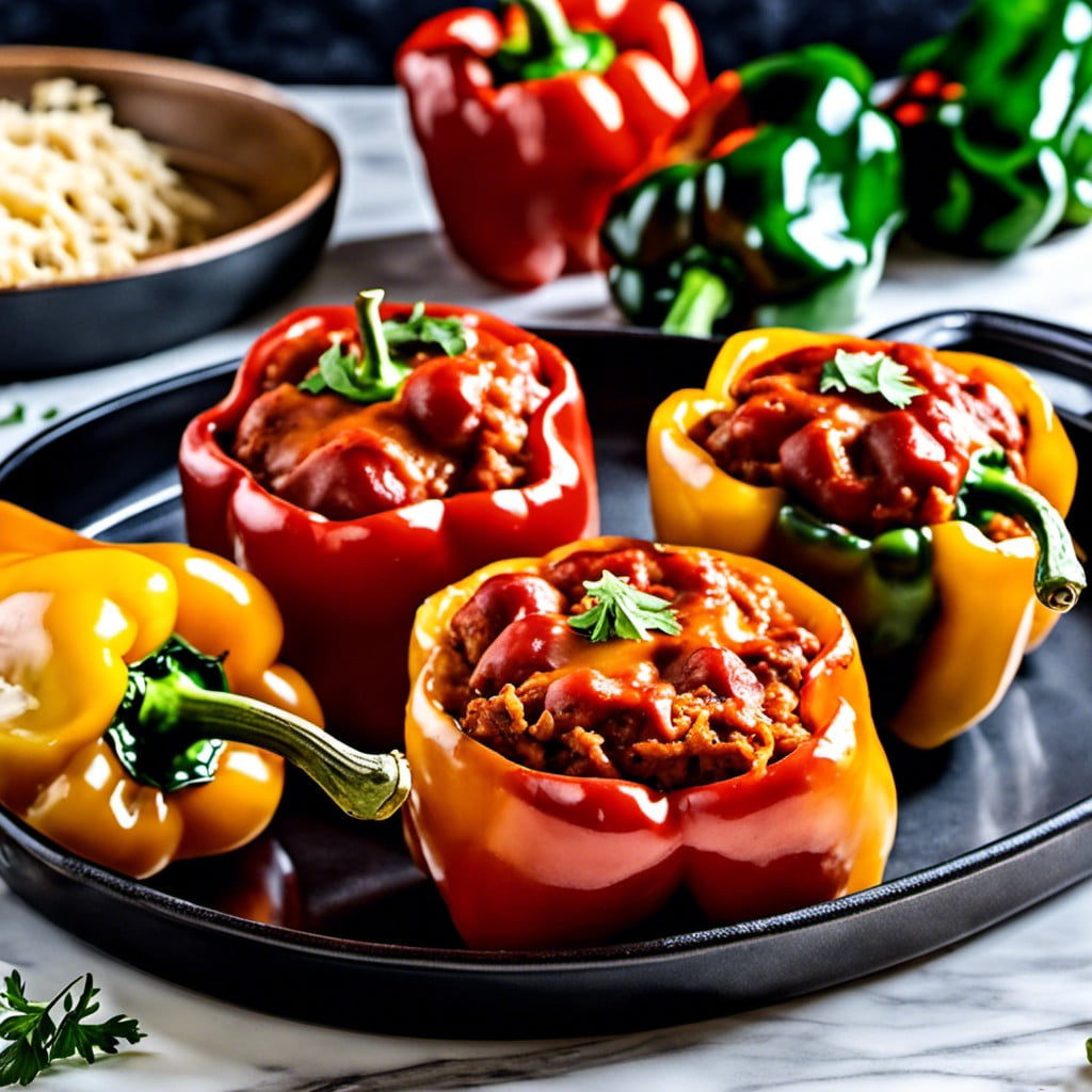 pepperoni stuffed peppers