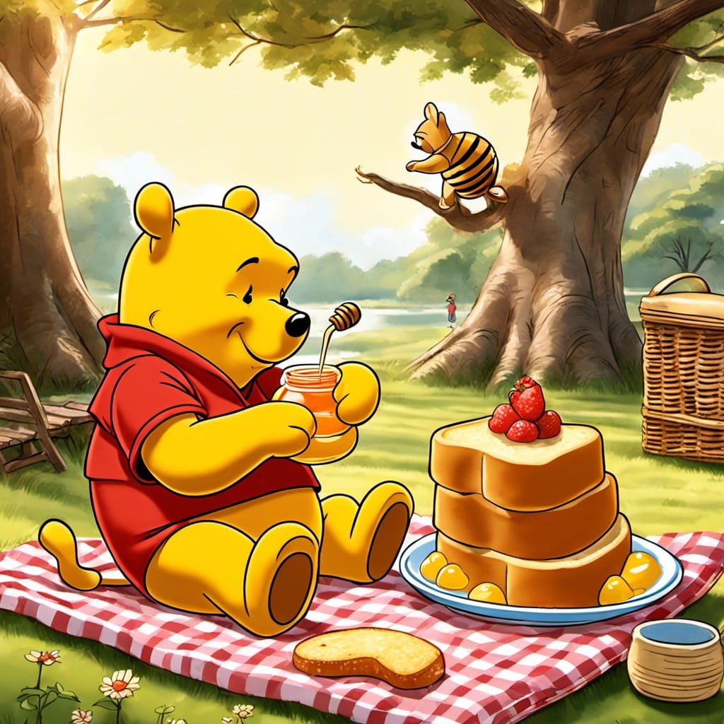 pooh bear honey toast