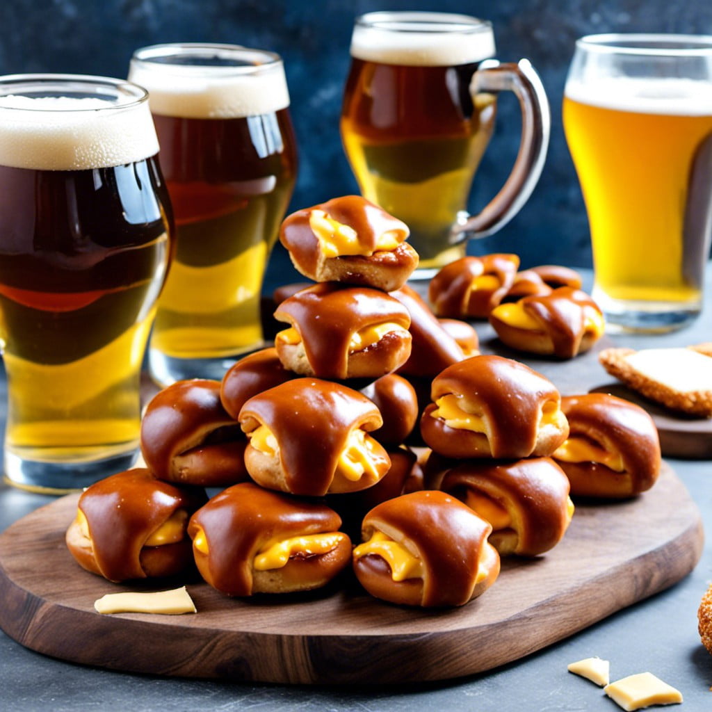 pretzel bites with beer cheese
