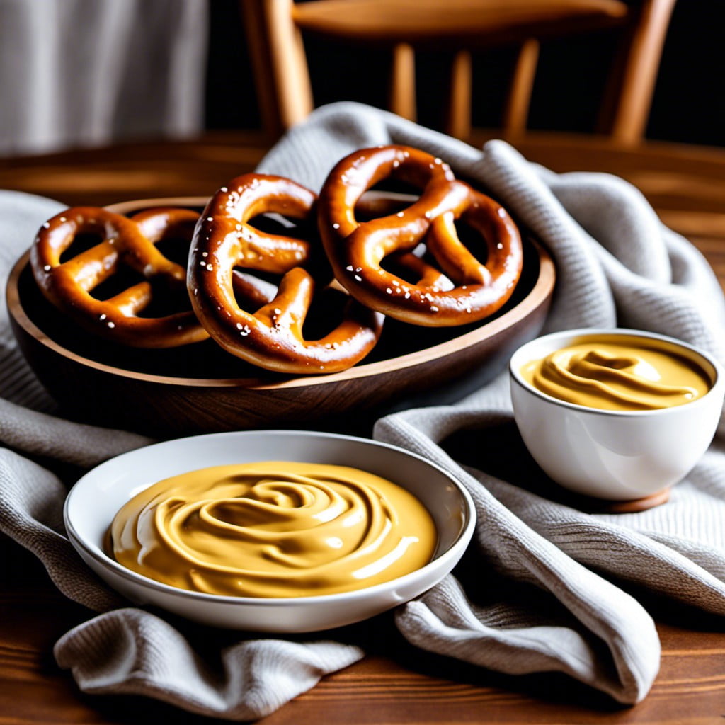 pretzels with mustard dip