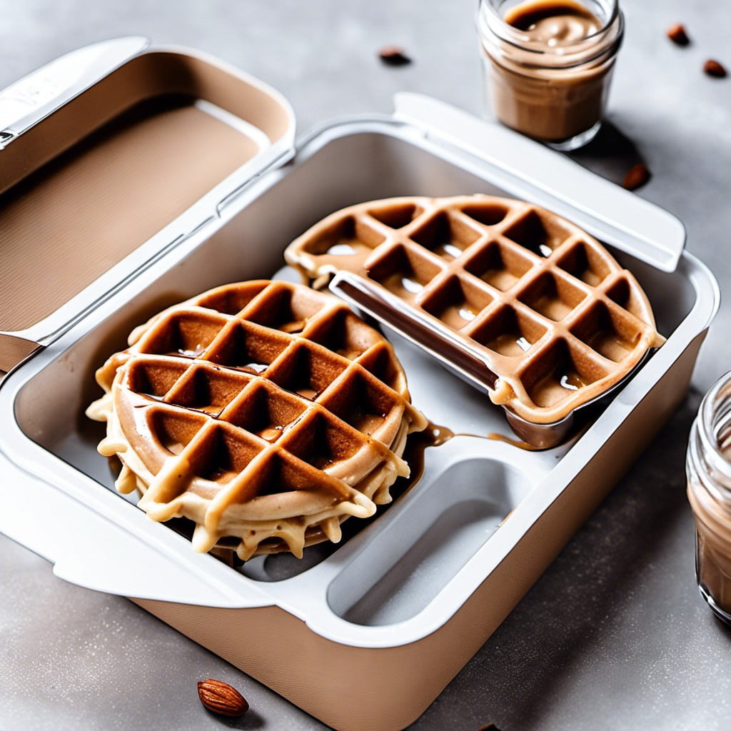 protein waffle with almond butter