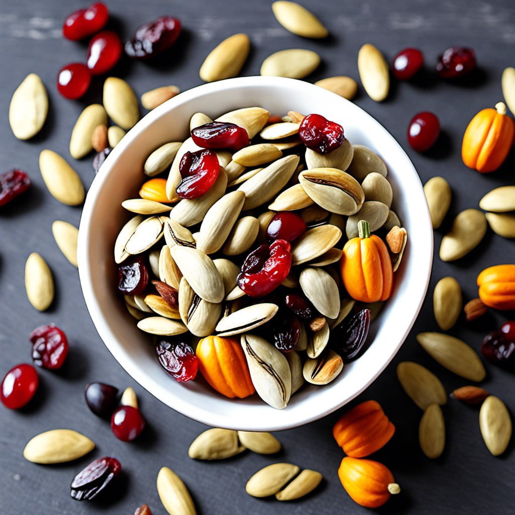 pumpkin seed and cranberry trail mix