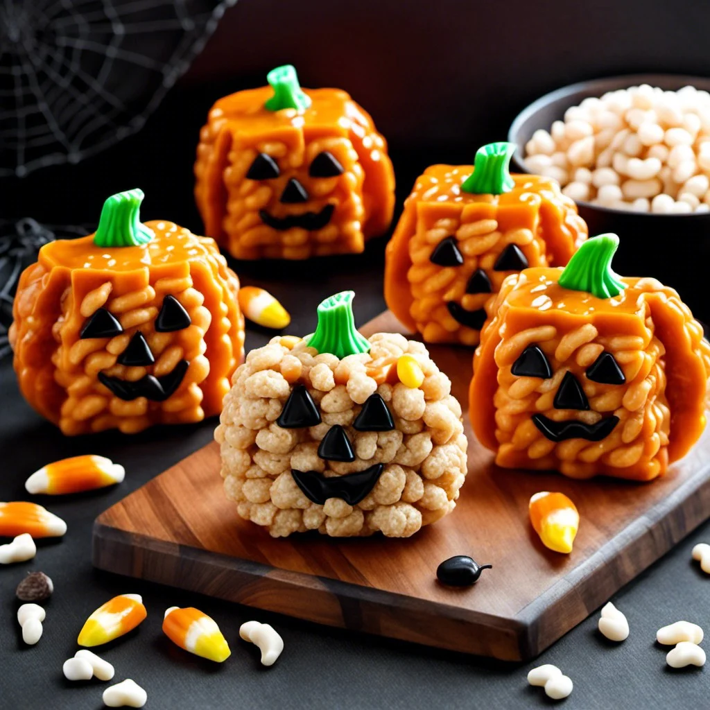 pumpkin shaped rice crispy treats