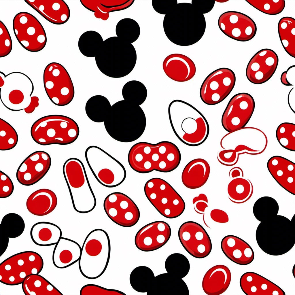 red and white polka dot jelly beans