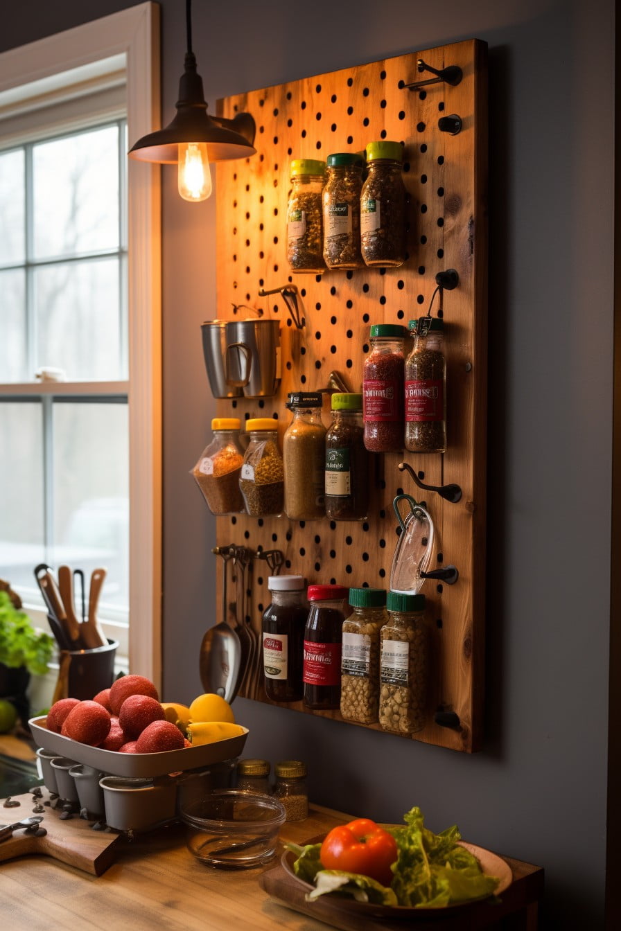 rustic pegboard system