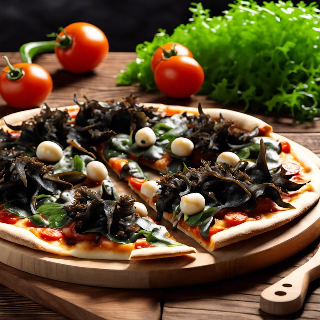 seaweed pizza topping