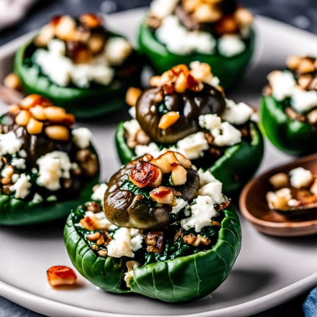spinach and feta stuffed mushrooms