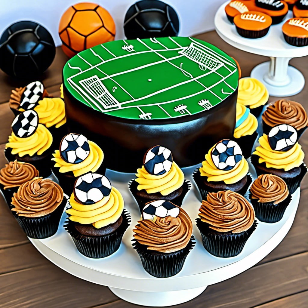 stadium theme cupcake designs