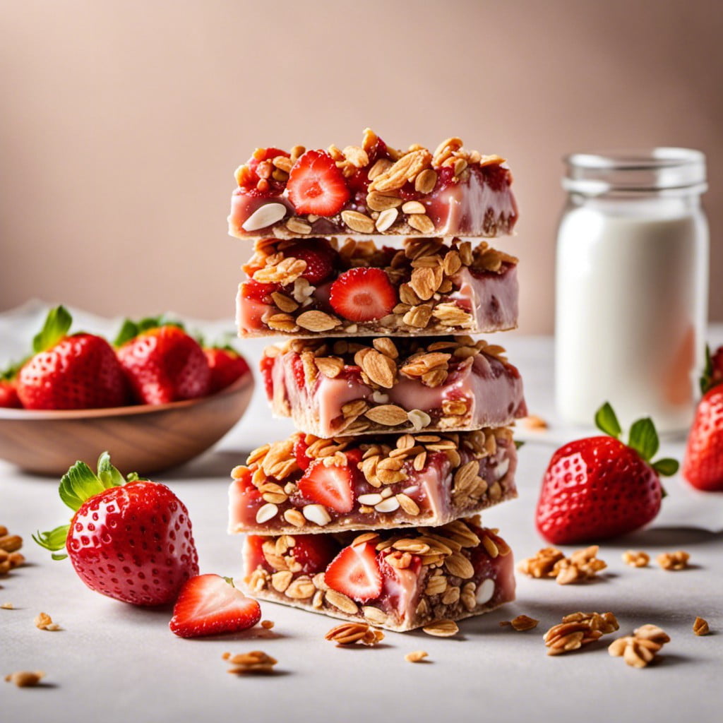 strawberry and granola bars