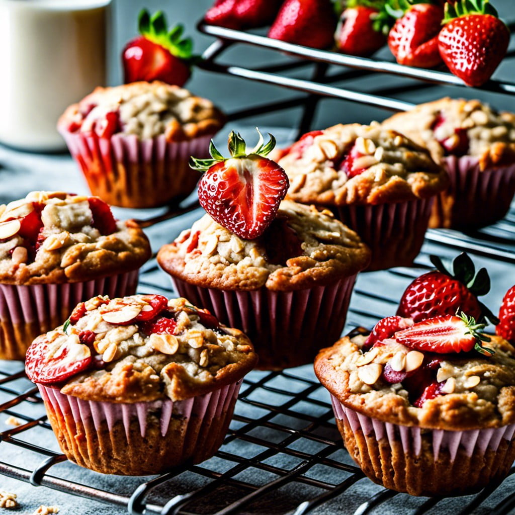 strawberry oatmeal muffins