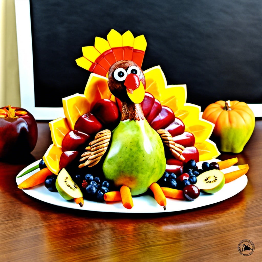 turkey fruit platter