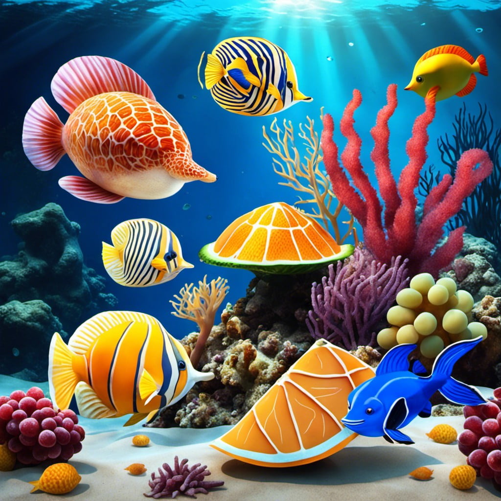 underwater fruit salad