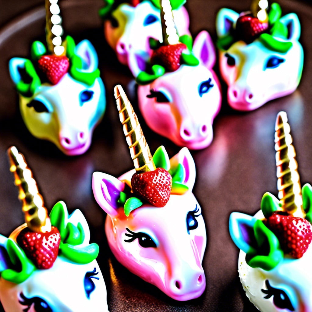 unicorn chocolate covered strawberries