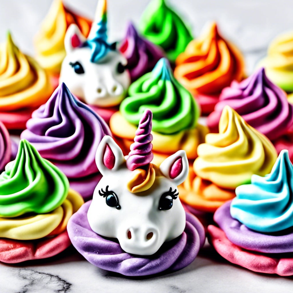 unicorn meringue cookies