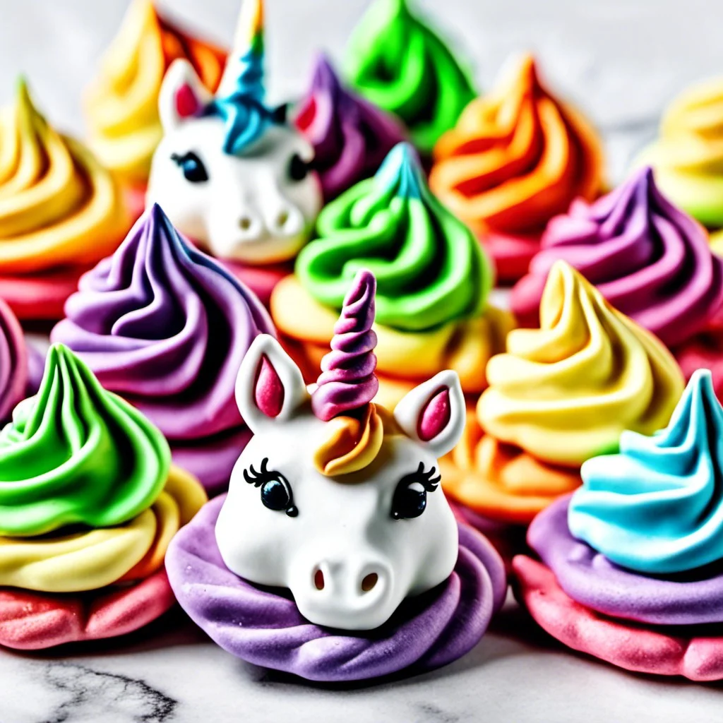 unicorn meringue cookies