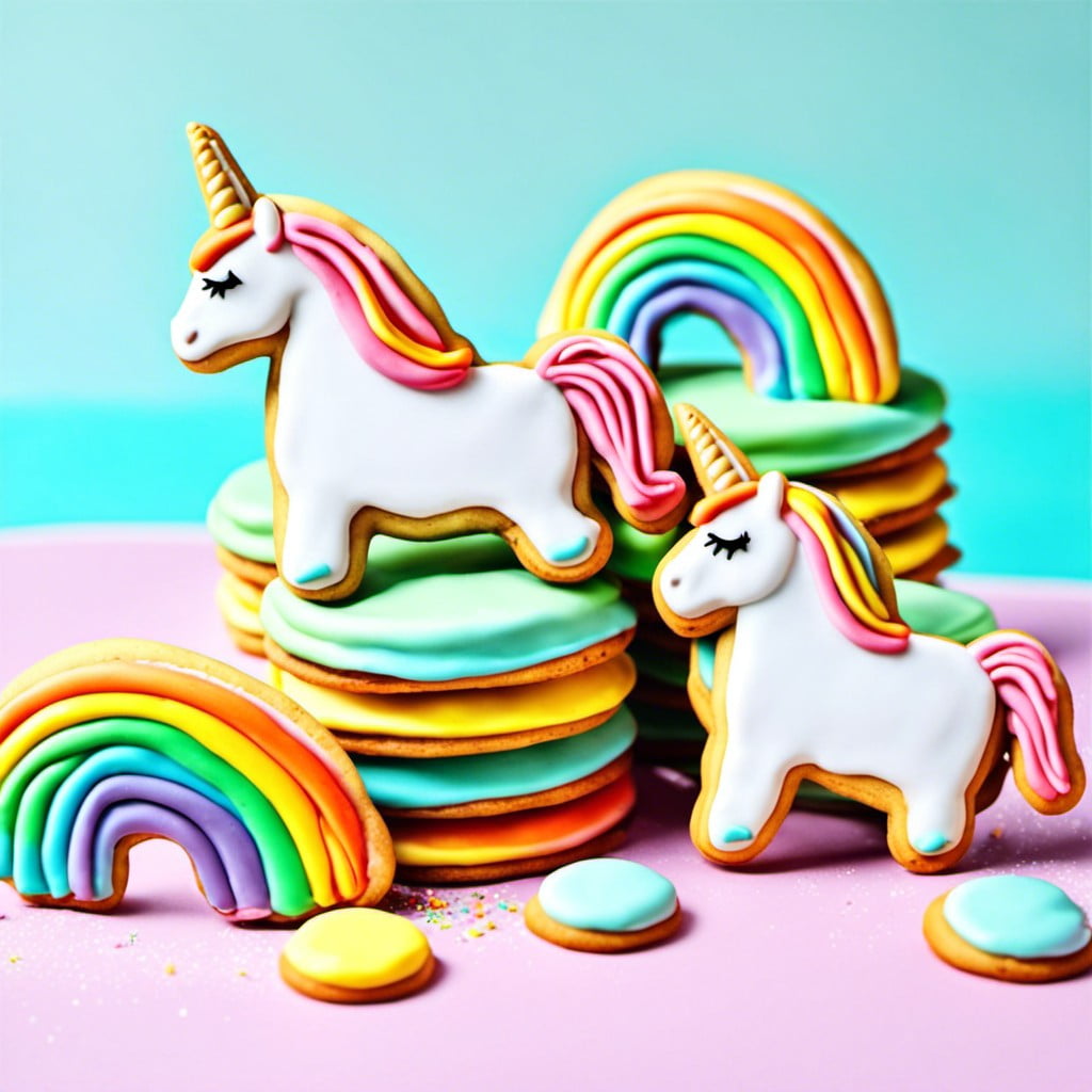 unicorn rainbow cookies