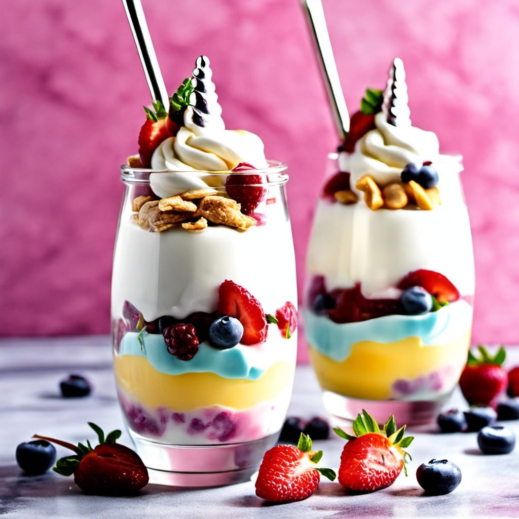 unicorn yogurt parfait