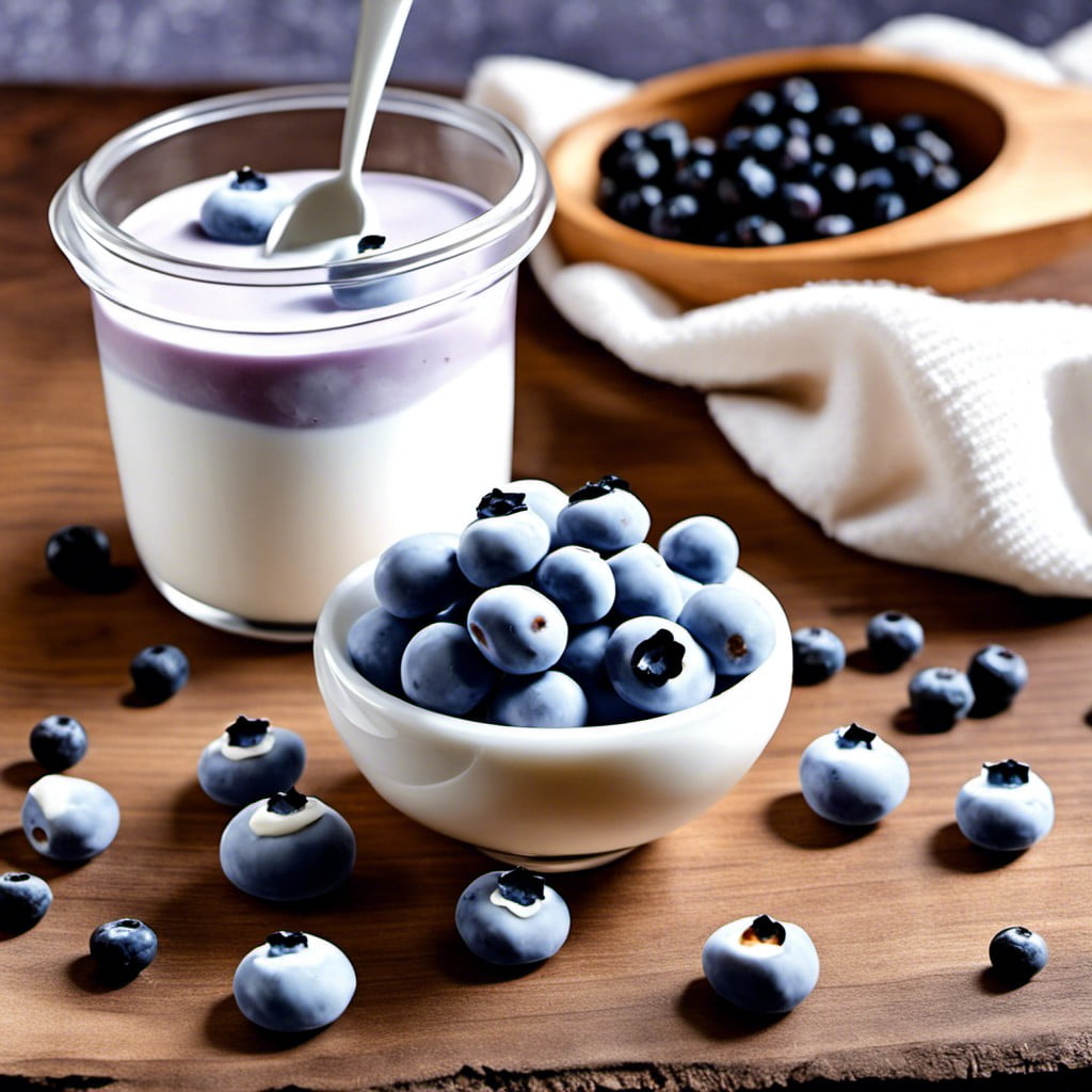 yogurt covered frozen blueberries