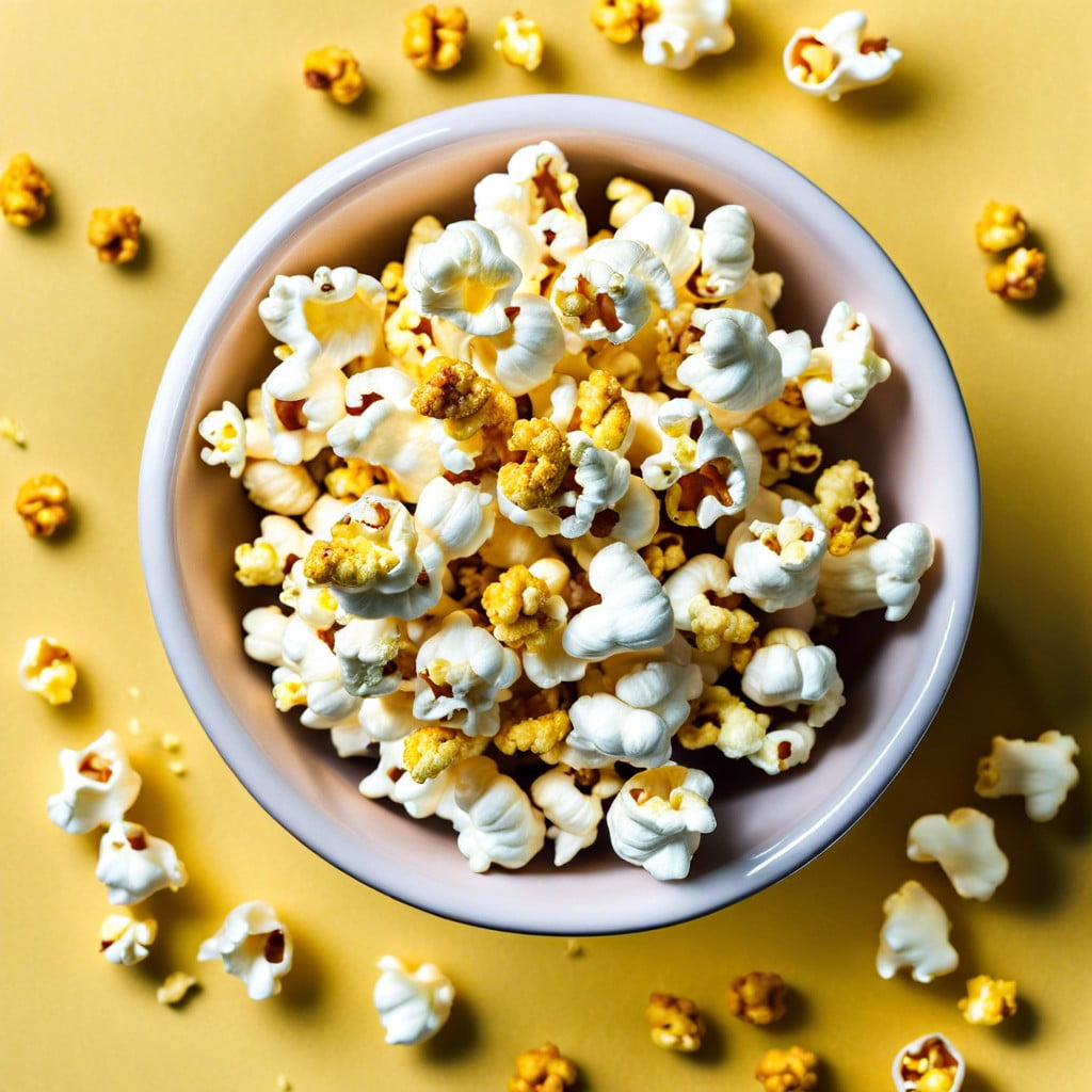 air popped popcorn sprinkled with nutritional yeast