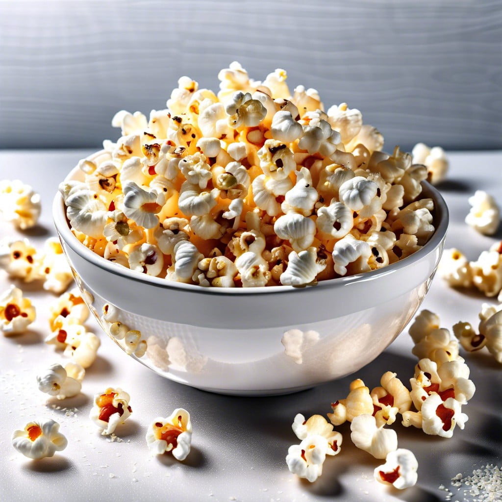 air popped popcorn with a sprinkle of parmesan