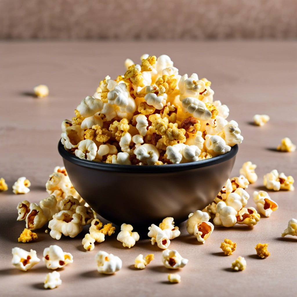 air popped popcorn with nutritional yeast