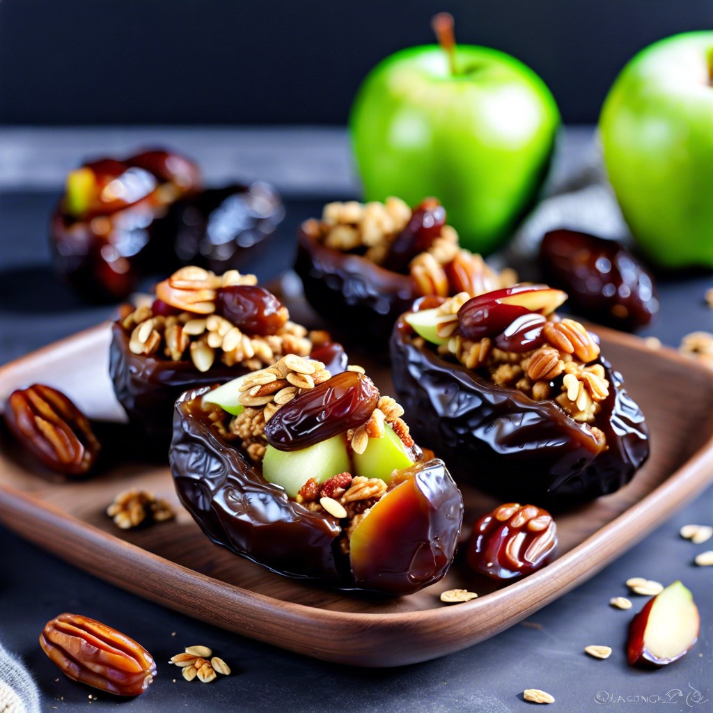 apple and granola stuffed dates