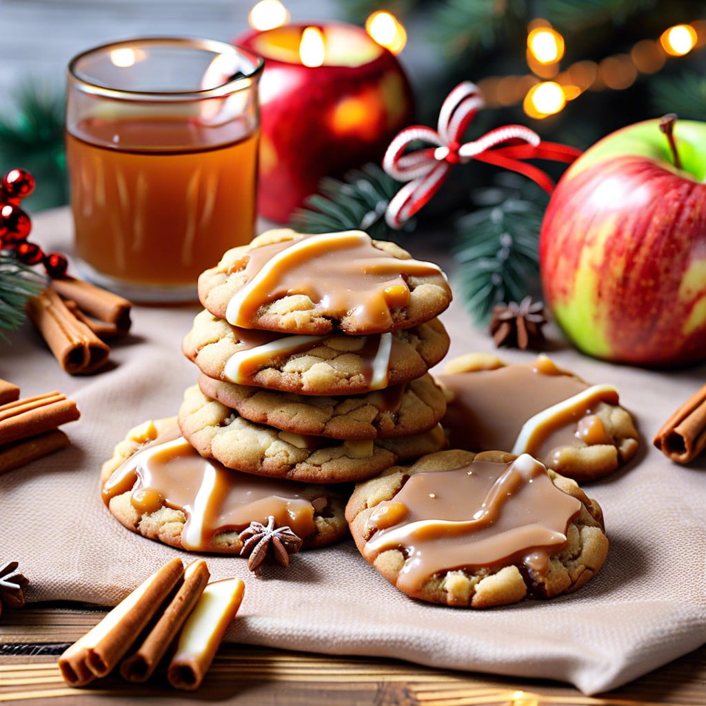 apple cider caramel cookies
