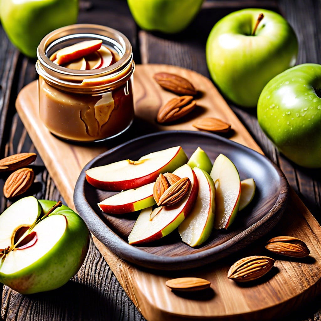 apple slices with almond butter