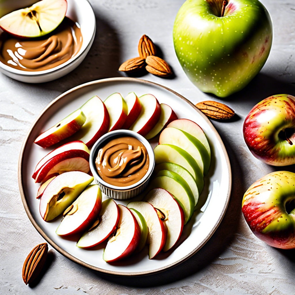 apple slices with almond butter