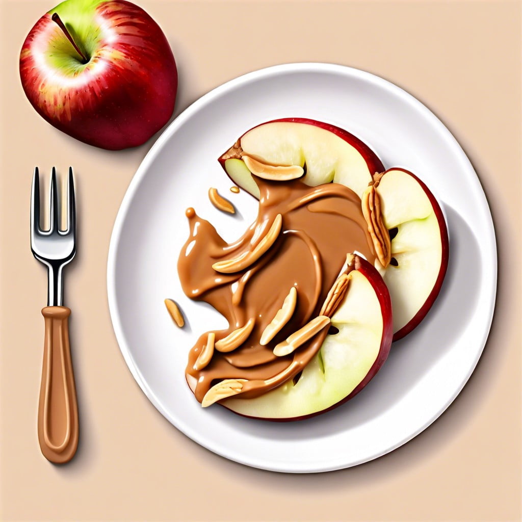 apple slices with peanut butter