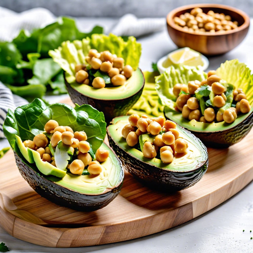 avocado and chickpea salad cups