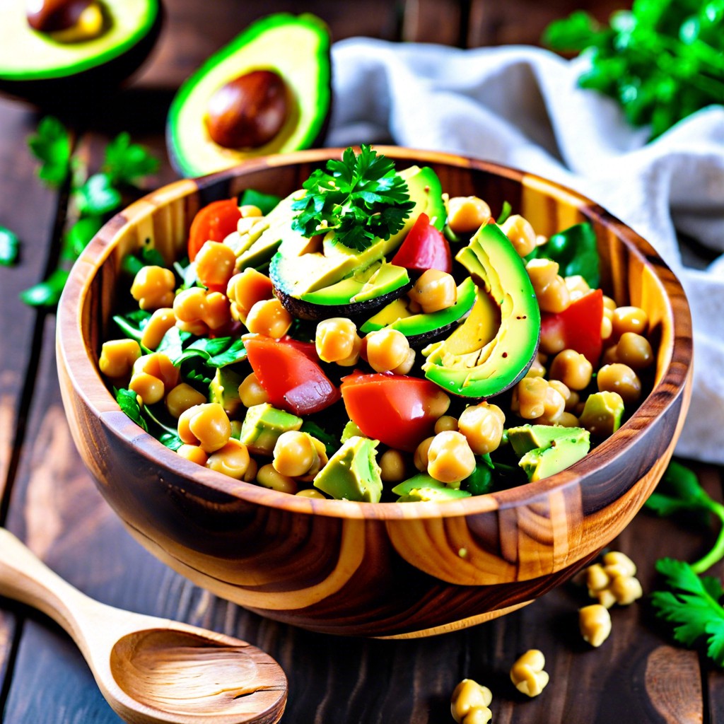 avocado and chickpea salad