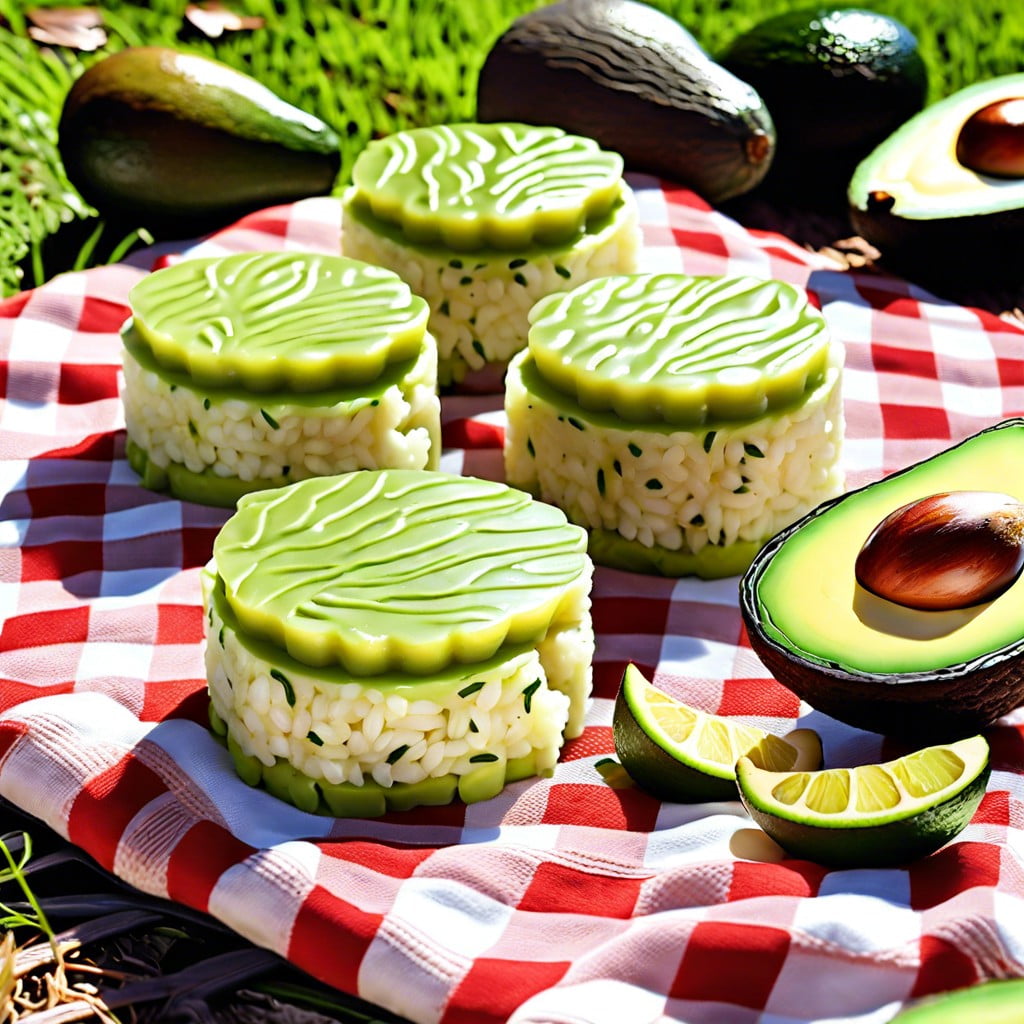 avocado lime rice cakes