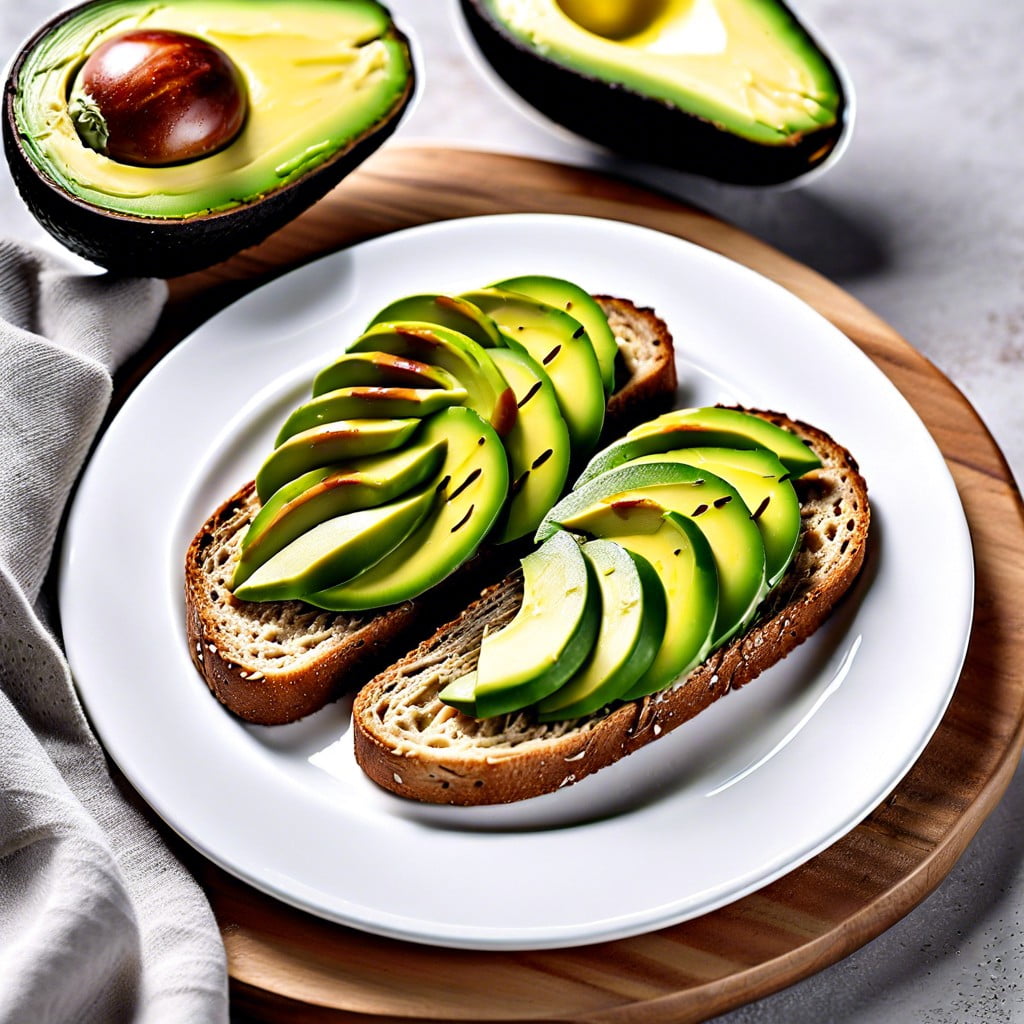 avocado on whole grain toast