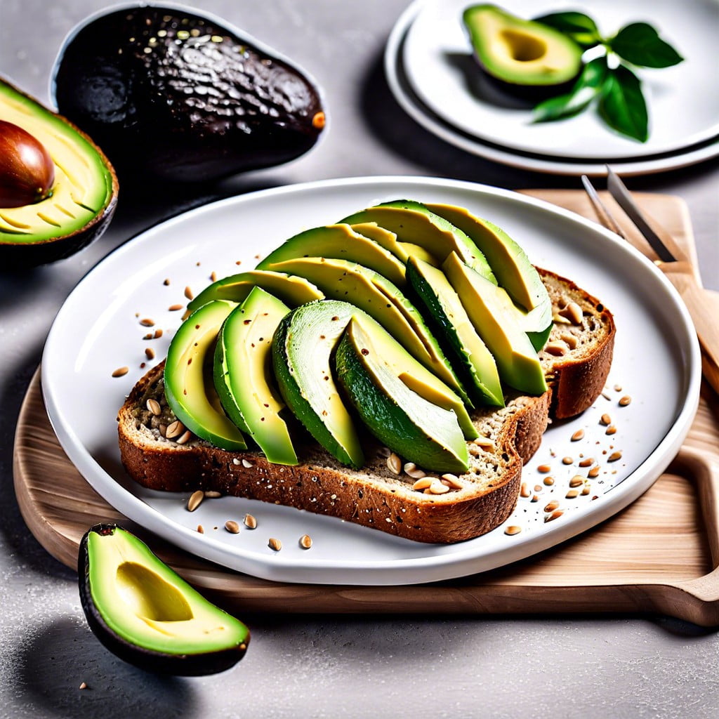 avocado on whole grain toast