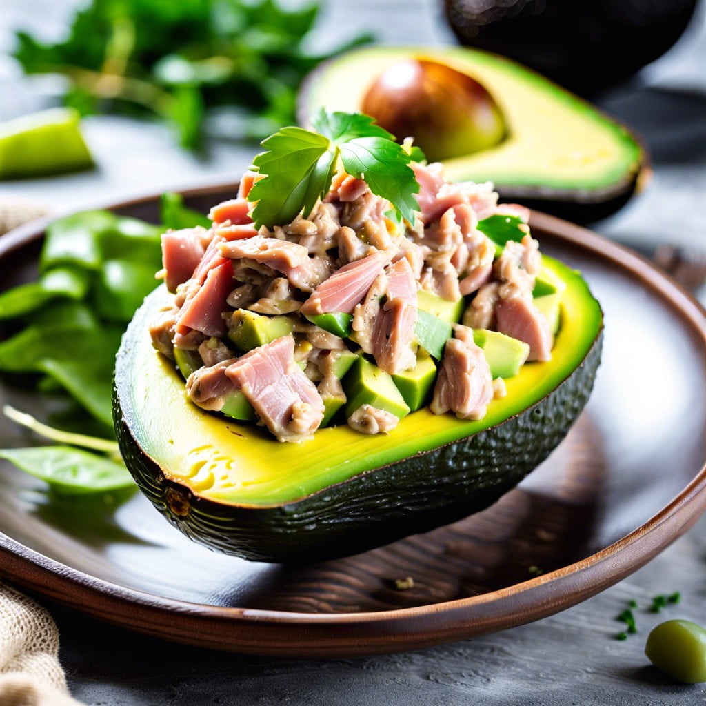avocado stuffed with tuna salad