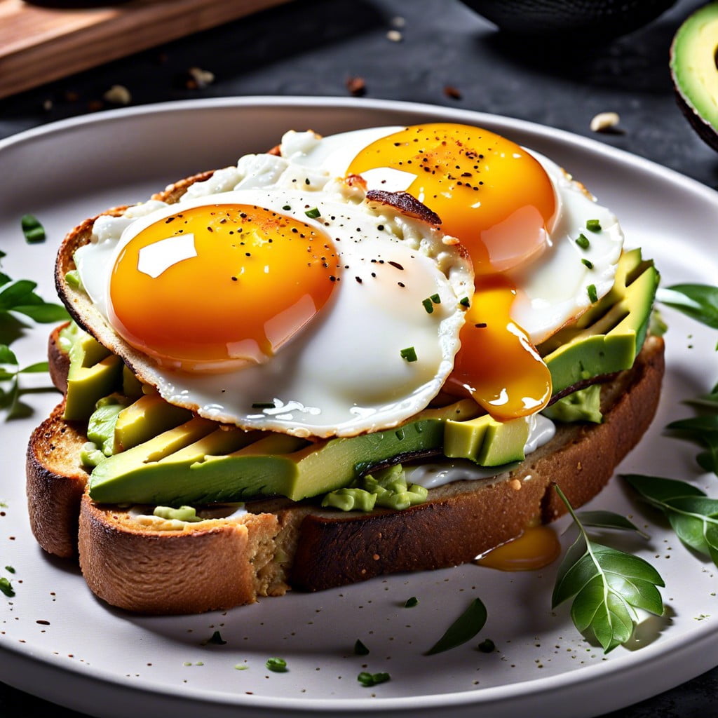 avocado toast with an egg