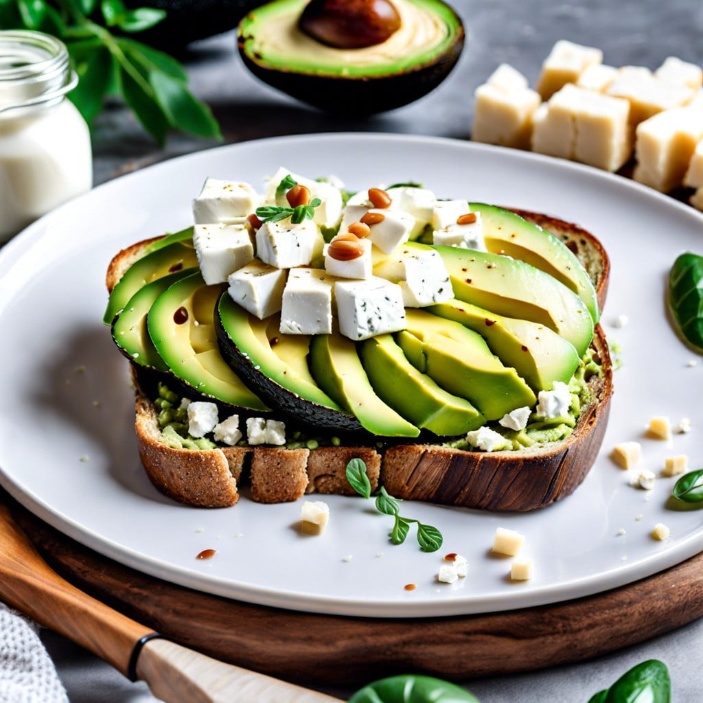 avocado toast with feta