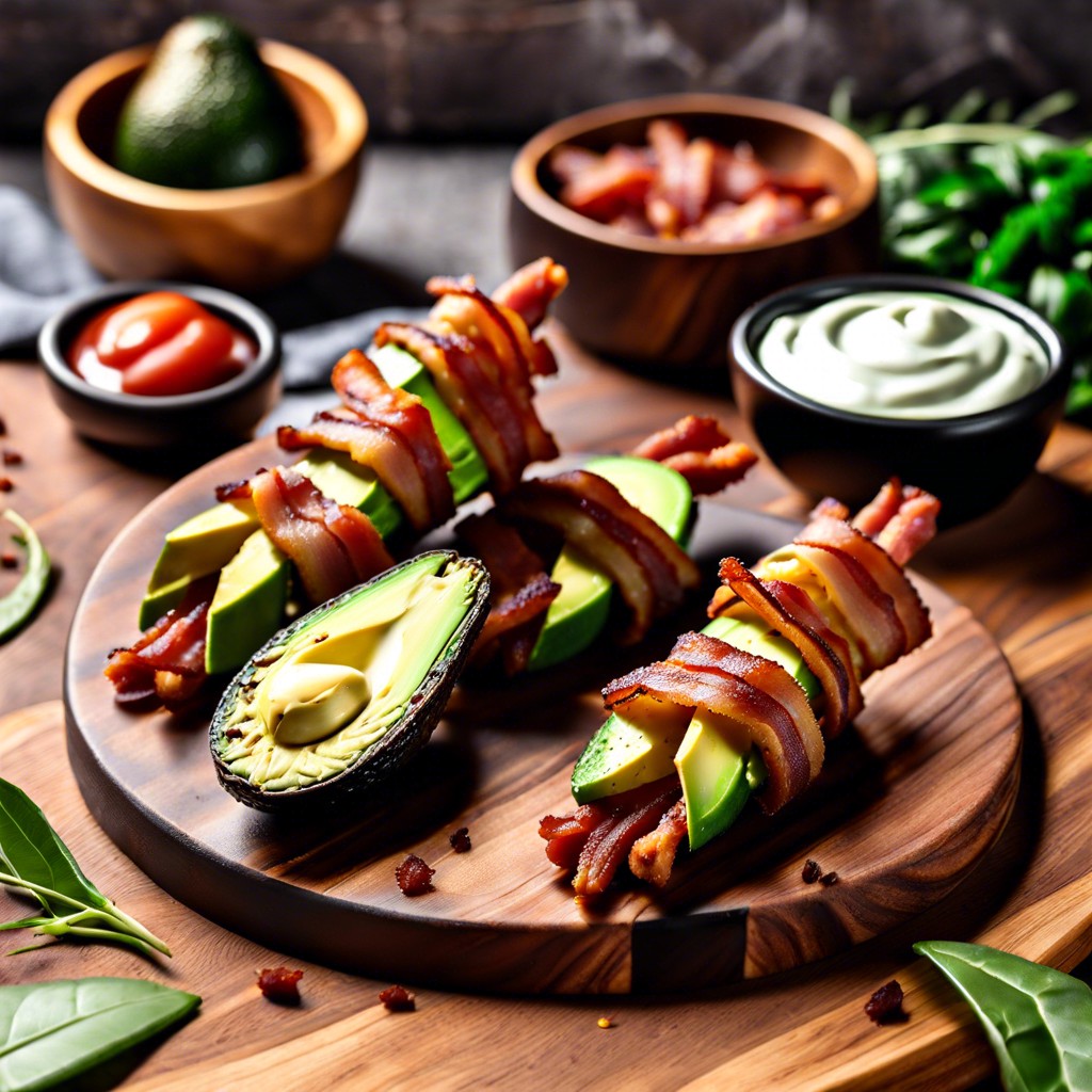 bacon wrapped avocado fries