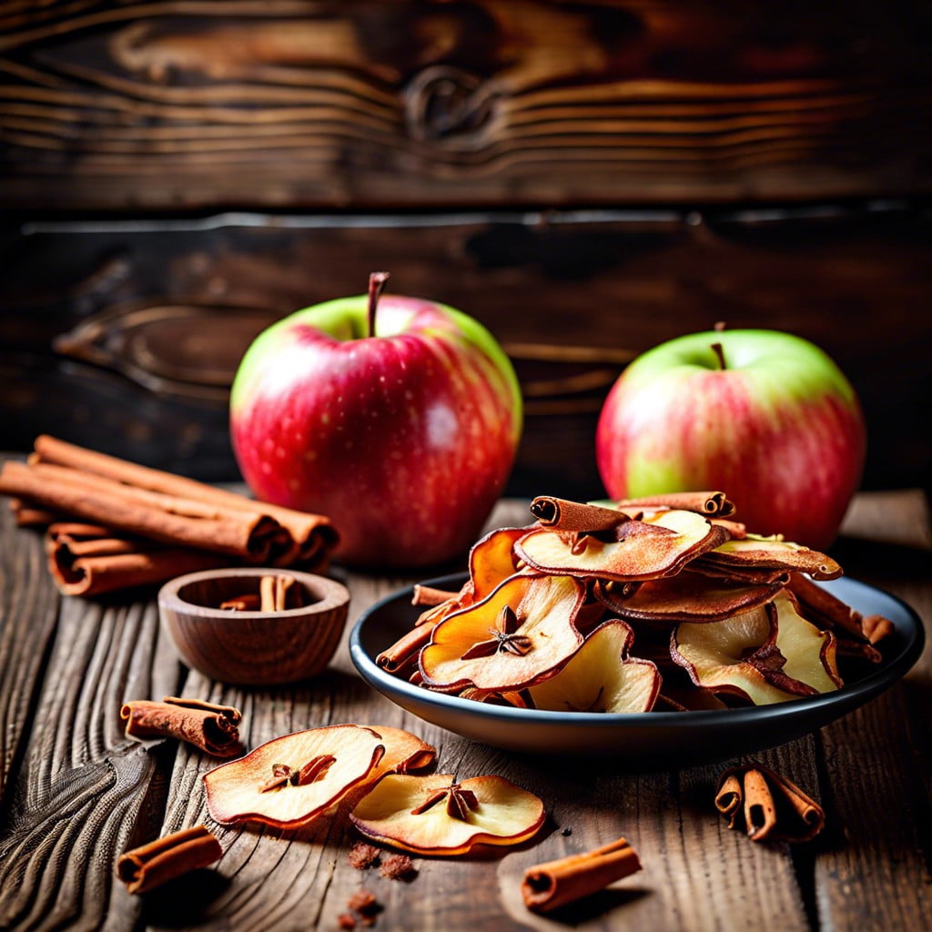 baked apple chips with cinnamon