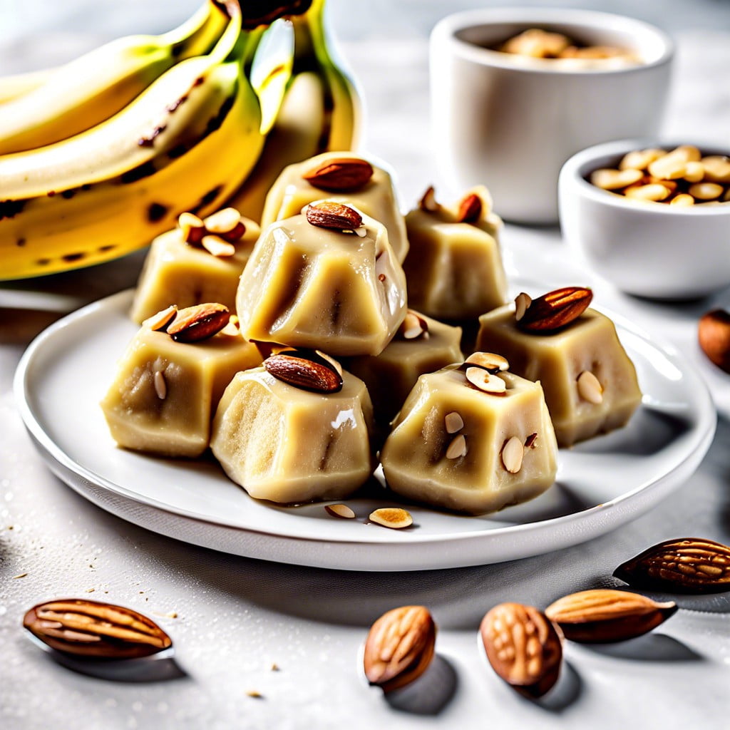 baked banana almond bites