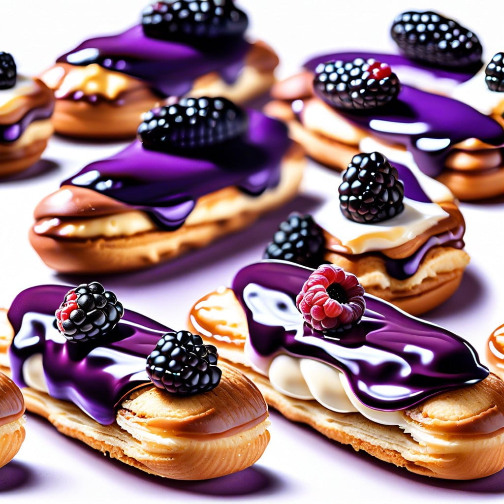 blackberry filled eclairs