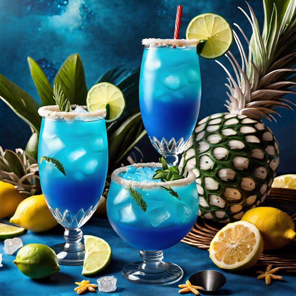 blue curacao mocktails