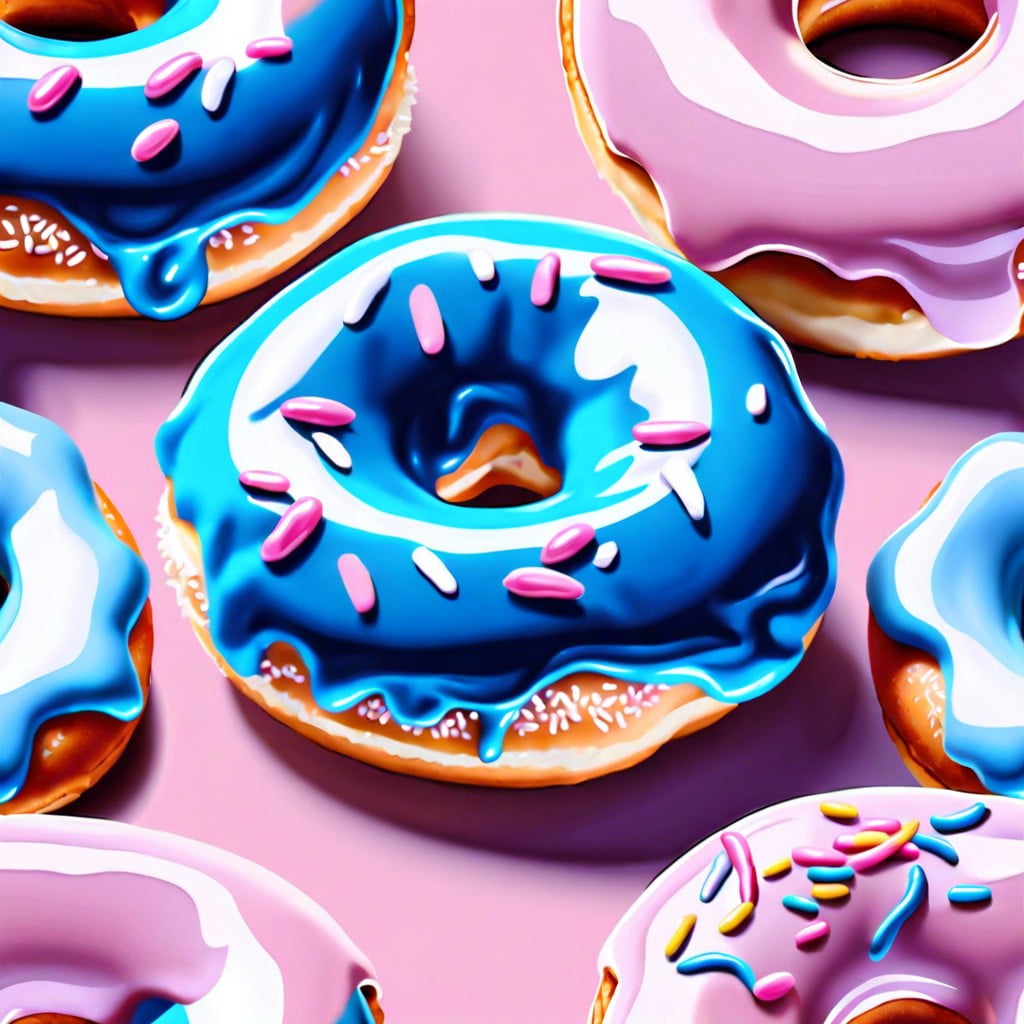 blue frosted doughnuts