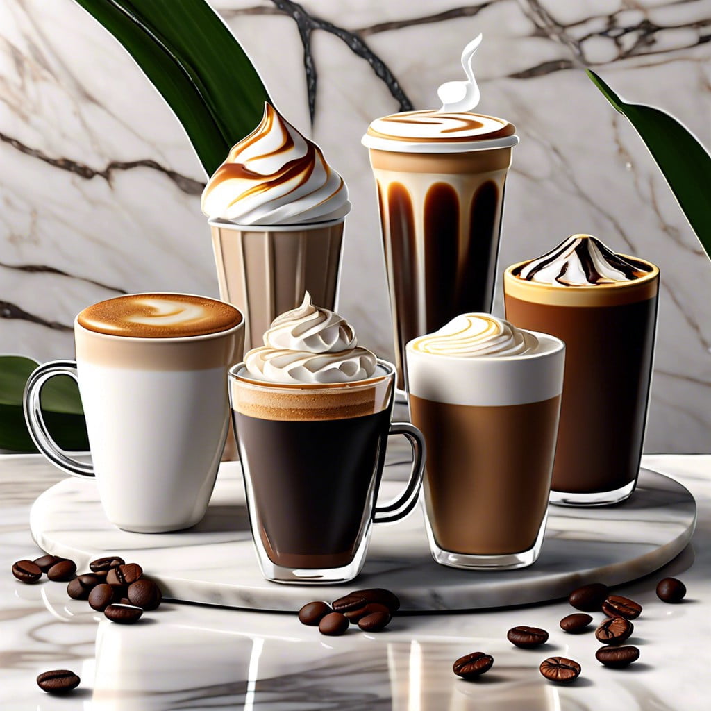 calories in various coffee drinks