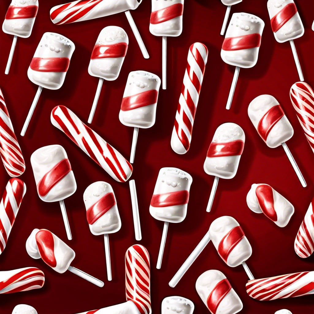 candy cane marshmallow pops