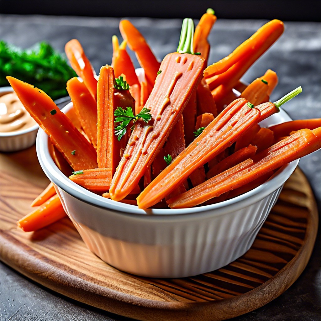 carrot fries with spicy mayo