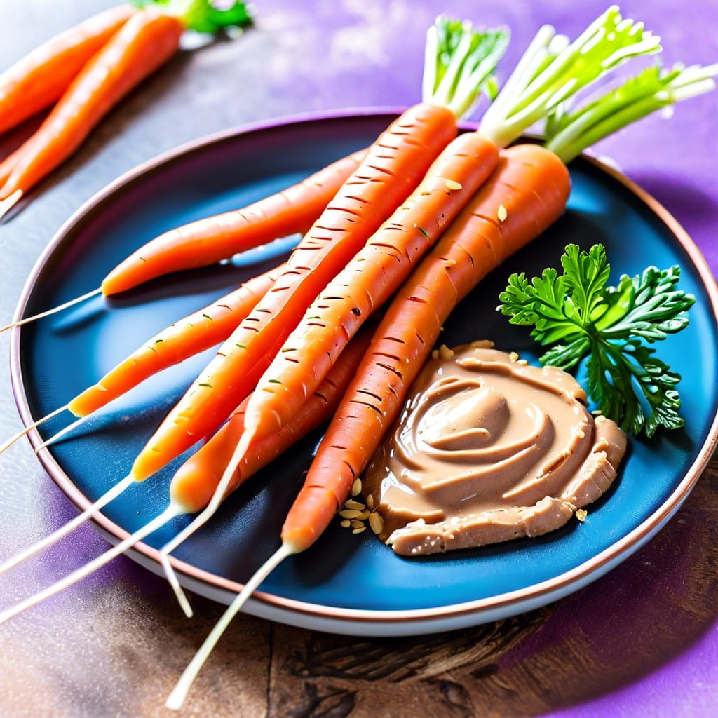 carrot sticks with almond butter