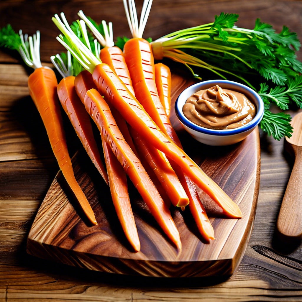 carrot sticks with almond butter